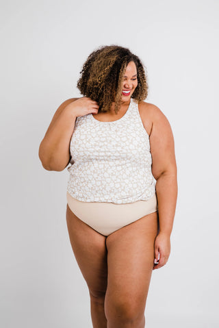 The Chase Top | Tan Floral Print | Final Sale