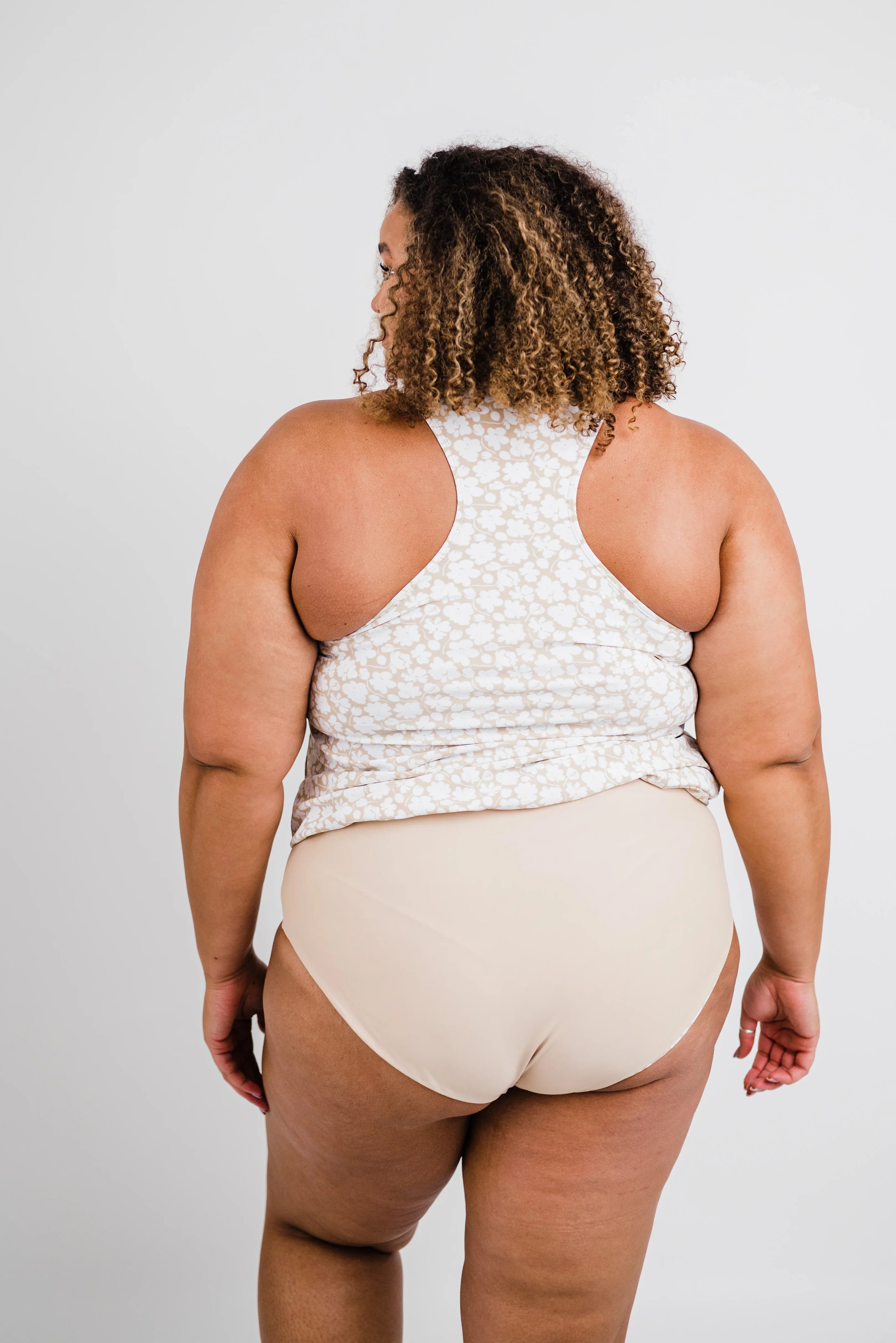 The Chase Top | Tan Floral Print | Final Sale – Manava Swim