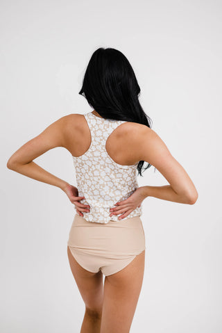 The Chase Top | Tan Floral Print | Final Sale