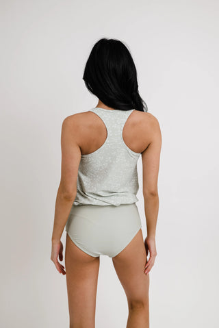 The Chase Top | Sage Leaf Print