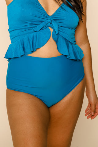 Bali Reversible Bottoms | Blue/Blue Floral